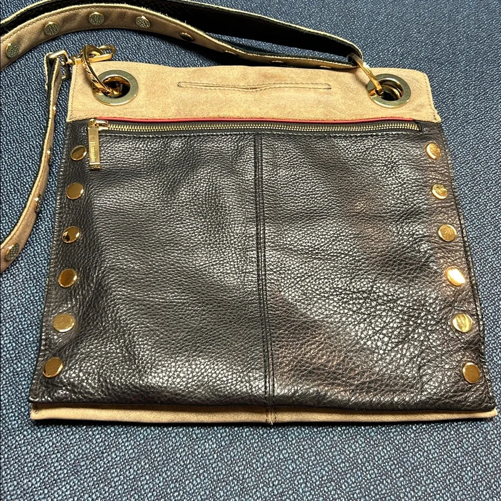 2942 Hammitt Crossbody Purse Shoulder Bag Leather  Gold Hardware - Picture 15 of 15